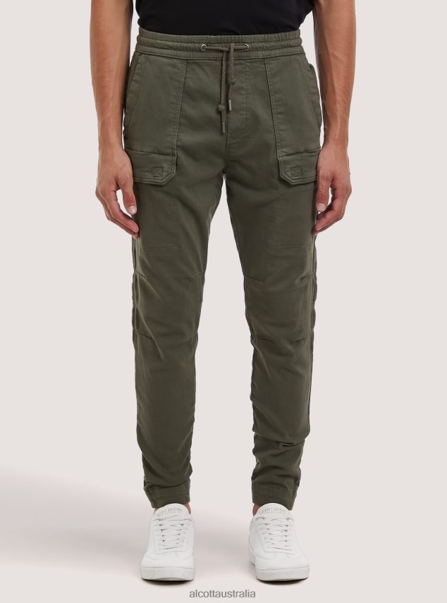 Cotton Jogger Trousers With Large Pockets Men 2TH442962 BK1 BLACK Alcott Clothing