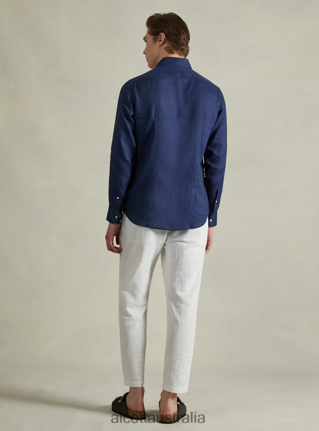 Cotton Trousers With Drawstring Waist Men 2TH442761 WH1 OFF WHITE Alcott Clothing