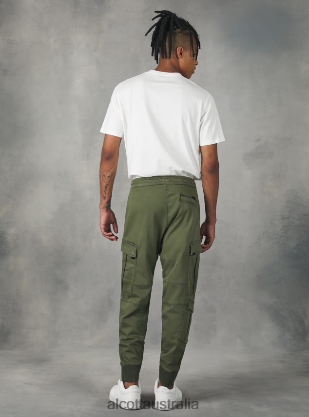 Jogger Trousers With Large Pockets Men 2TH4421016 KY1 KAKY DARK Alcott Clothing