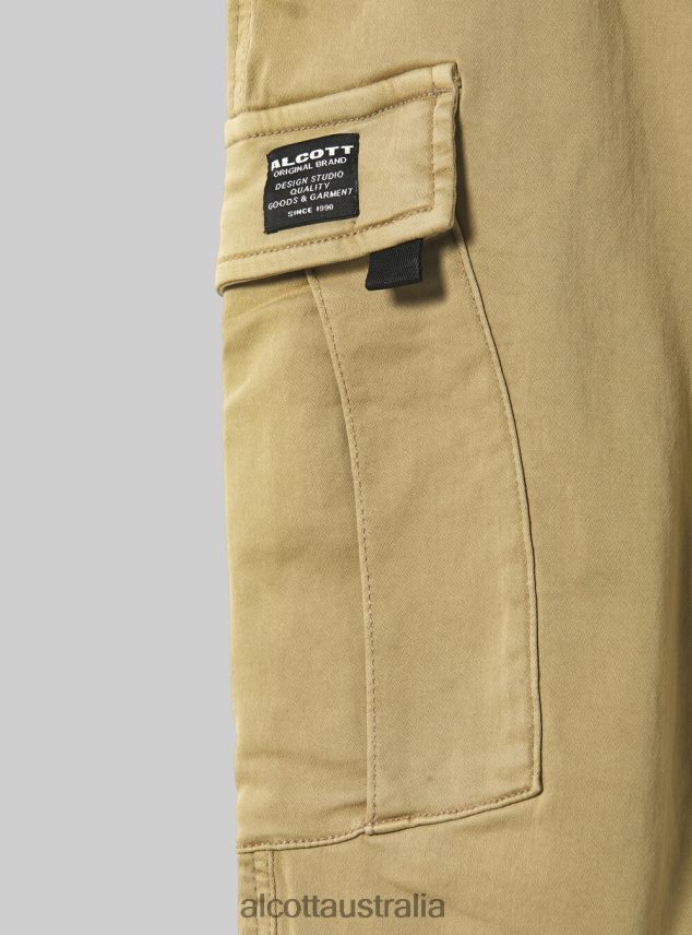 Jogger Trousers With Large Pockets Men 2TH4421173 KY1 KAKY DARK Alcott Clothing