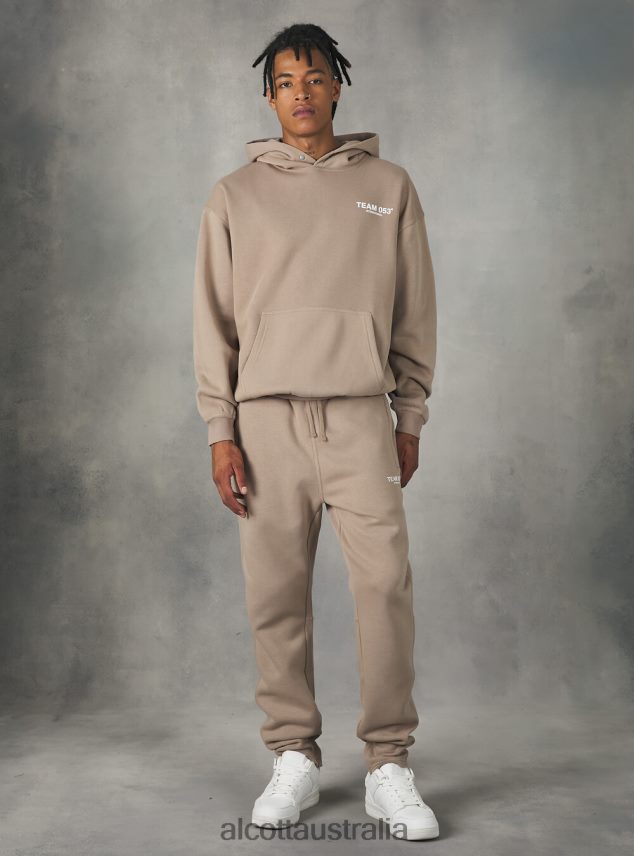 Jogger Trousers With Team 053 Print Men 2TH4421174 BG1 BEIGE DARK Alcott Clothing