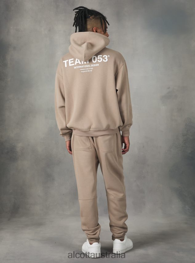 Jogger Trousers With Team 053 Print Men 2TH4421174 BG1 BEIGE DARK Alcott Clothing