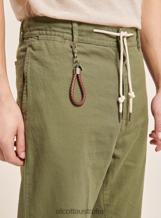 Linen Blend Lace-Up Pants Men 2TH442974 C017 WHITE Alcott Clothing