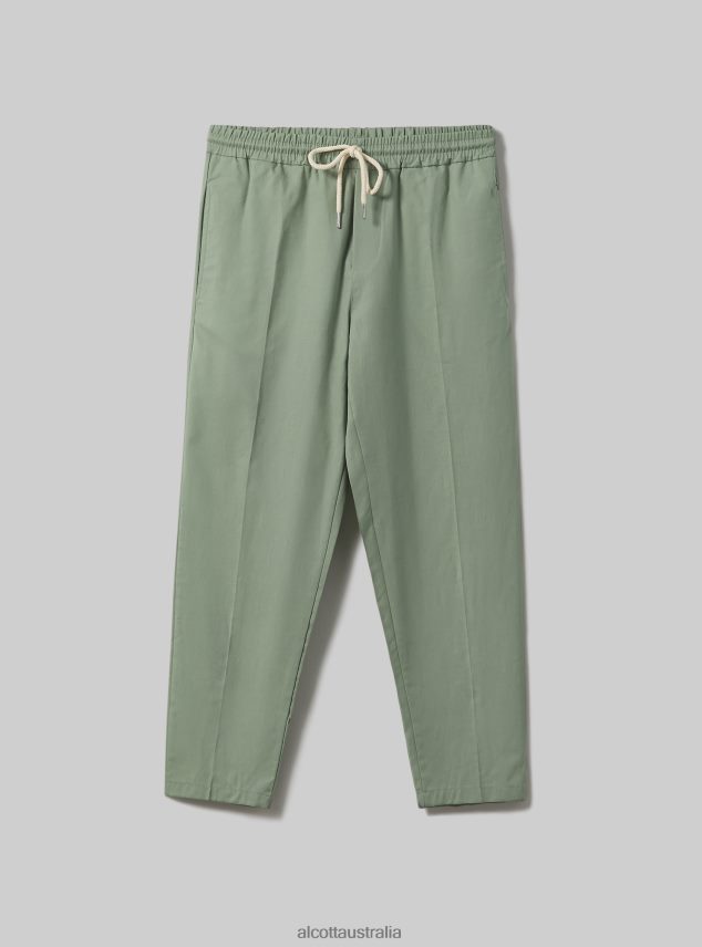 Pantaloni Jogger Misto Lino Men 2TH442734 WH1 OFF WHITE Alcott Clothing