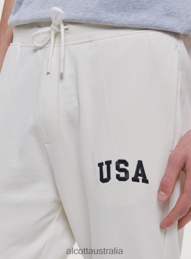 Plush Jogger Trousers Men 2TH442872 LIGHT GREY MELANGE Alcott Clothing