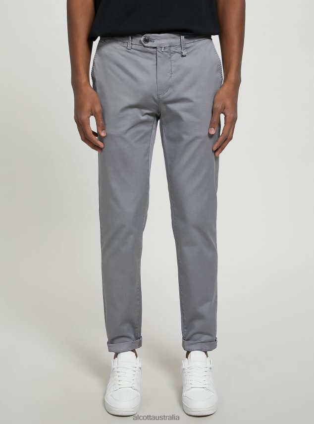 Stretch Cotton Twill Chinos Men 2TH4421005 C2201 BLUE Alcott Clothing