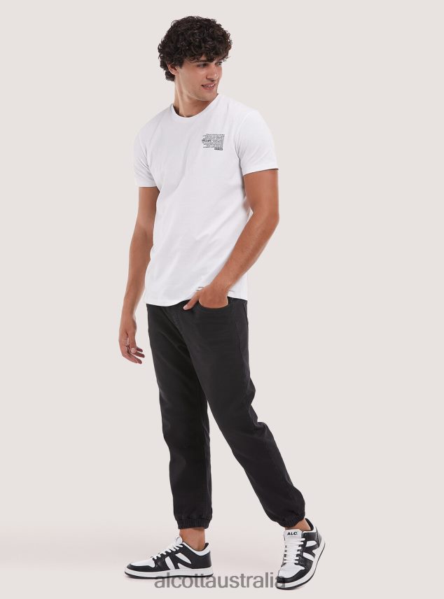 Stretch Denim Jogging Trousers Men 2TH4421096 D000 BLACK Alcott Clothing