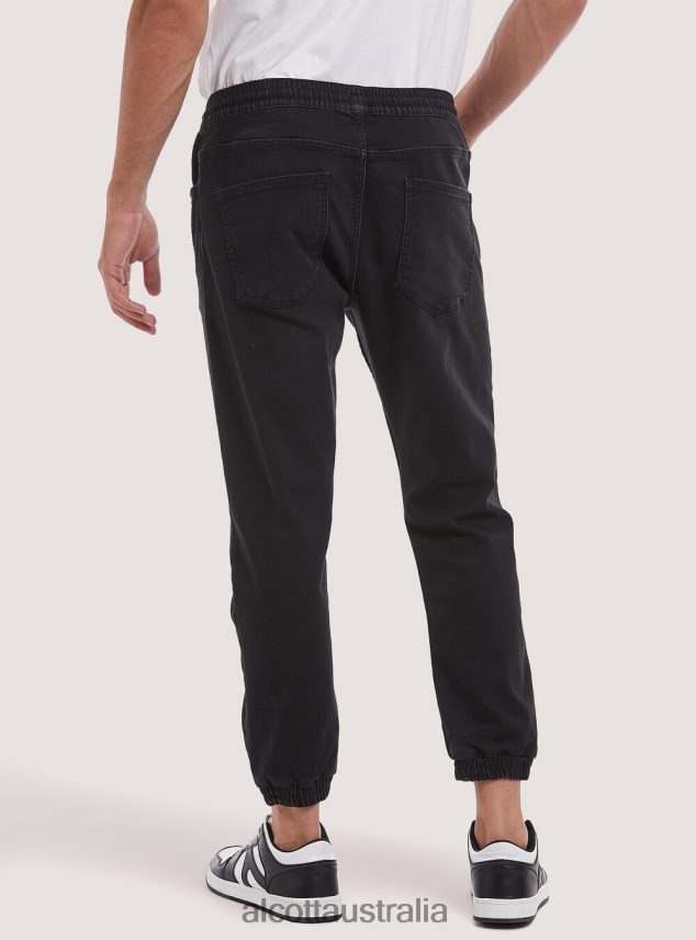 Stretch Denim Jogging Trousers Men 2TH4421096 D000 BLACK Alcott Clothing