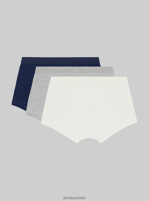 Set Of 3 Pairs Of Stretch Cotton Boxer Shorts Men 2TH442725 BK1/MGY2/MGY1 Alcott Clothing