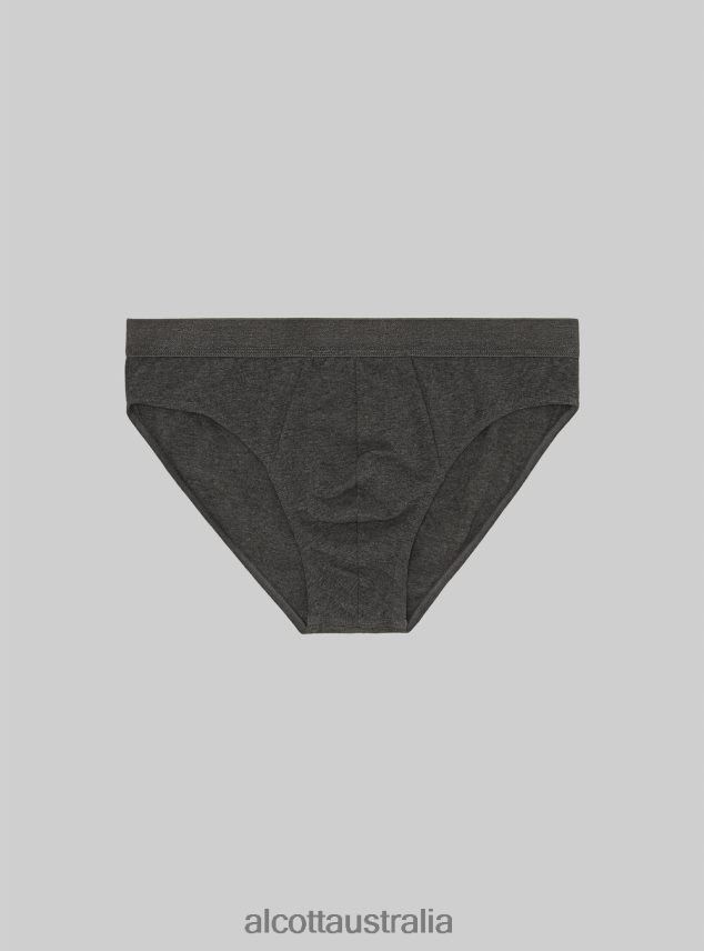 Set Of 3 Pairs Of Stretch Cotton Briefs Men 2TH4421115 BK1/MGY2/MGY1 Alcott Clothing