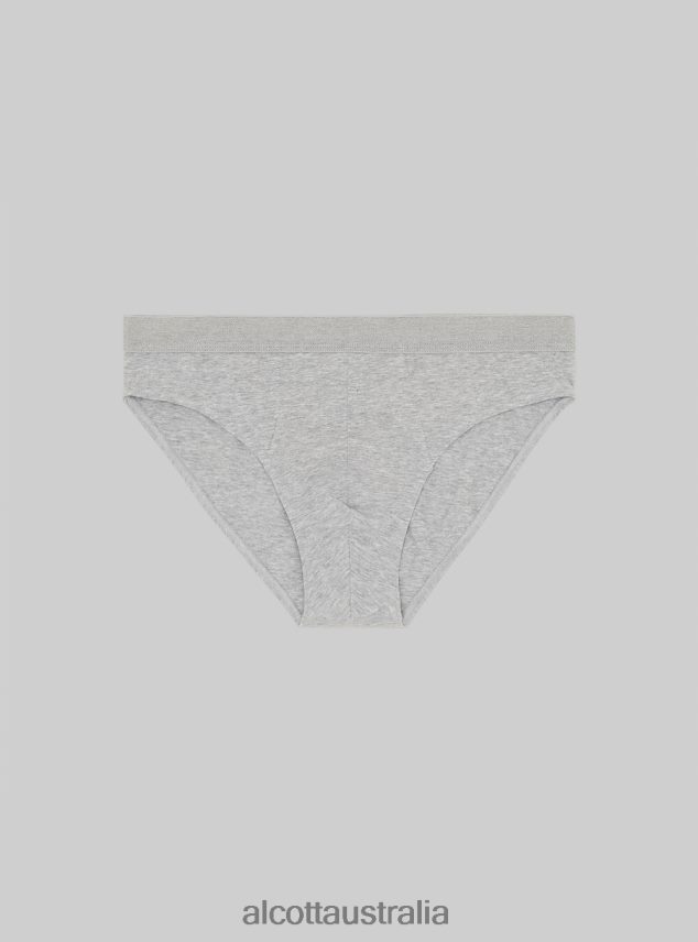 Set Of 3 Pairs Of Stretch Cotton Briefs Men 2TH4421116 BK1/MGY2/MGY1 Alcott Clothing