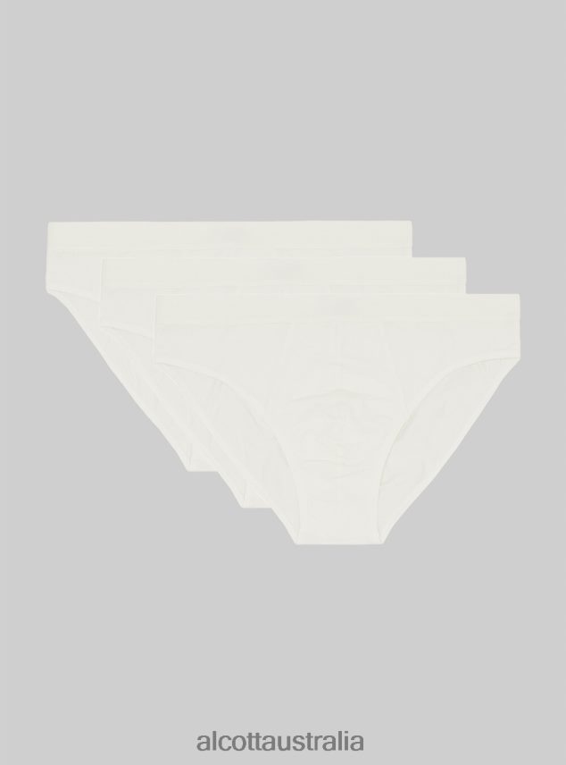 Set Of 3 Pairs Of Stretch Cotton Briefs Men 2TH4421127 BK1/MGY2/MGY1 Alcott Clothing