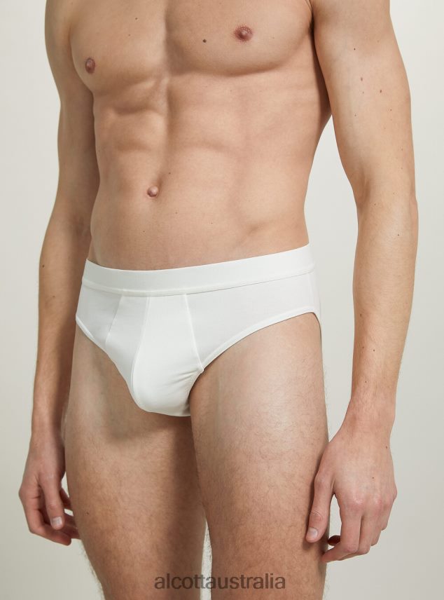 Set Of 3 Pairs Of Stretch Cotton Briefs Men 2TH4421127 BK1/MGY2/MGY1 Alcott Clothing