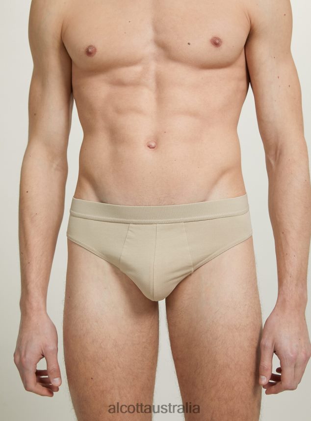 Set Of 3 Pairs Of Stretch Cotton Briefs Men 2TH442885 BK1/MGY2/MGY1 Alcott Clothing