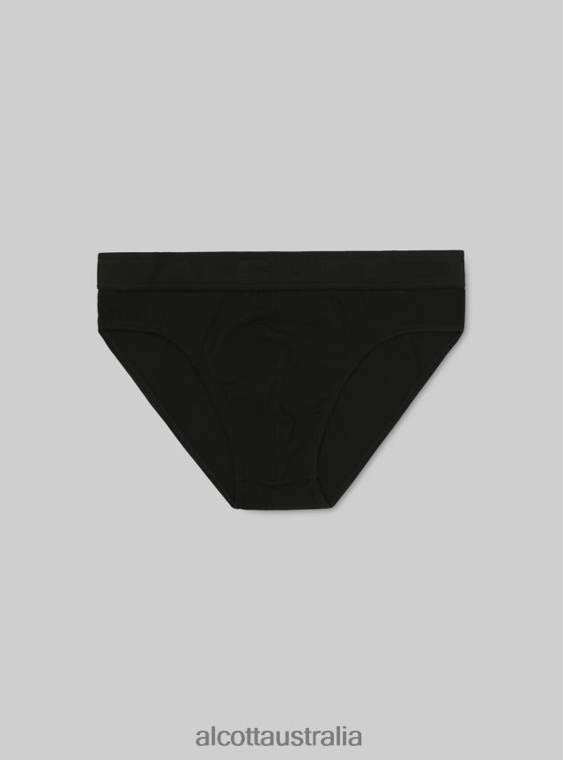 Stretch Cotton Briefs With Logo Men 2TH4421065 BK1 BLACK Alcott Clothing
