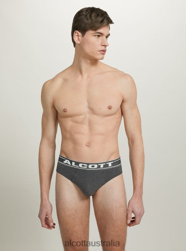 Stretch Cotton Briefs With Logo Men 2TH4421131 BK1 BLACK Alcott Clothing