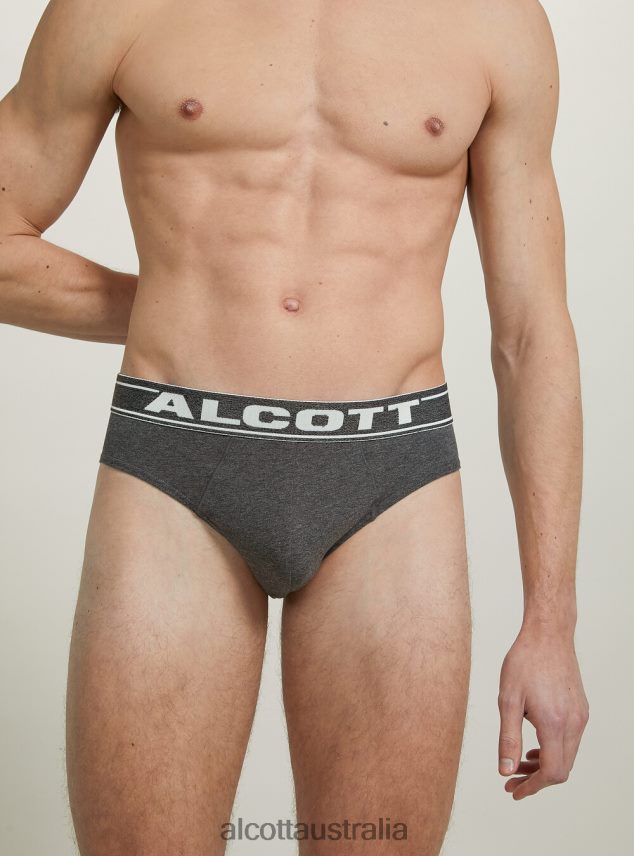 Stretch Cotton Briefs With Logo Men 2TH4421131 BK1 BLACK Alcott Clothing