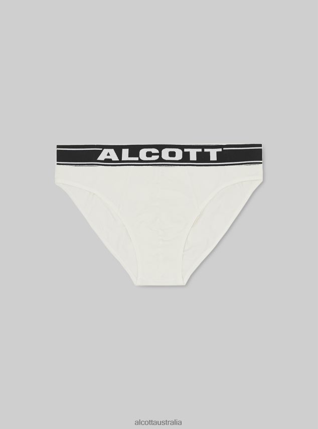 Stretch Cotton Briefs With Logo Men 2TH442841 BK1 BLACK Alcott Clothing