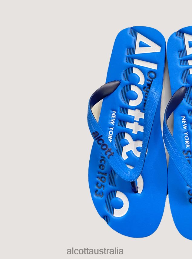 Flip-Flops With Logo Men 2TH4421197 BLUE NAVY Alcott Shoes