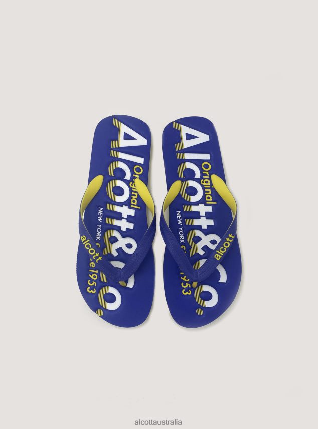 Flip-Flops With Logo Men 2TH442879 BLUE NAVY Alcott Shoes