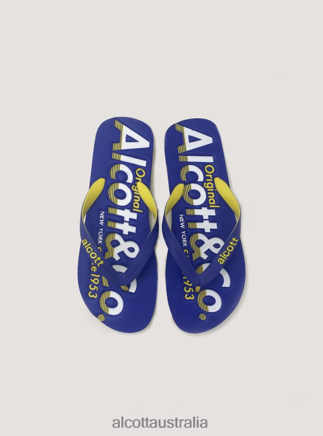 Flip-Flops With Logo Men 2TH442879 BLUE NAVY Alcott Shoes