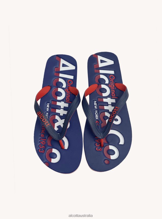 Flip-Flops With Logo Men 2TH442925 BLUE NAVY Alcott Shoes