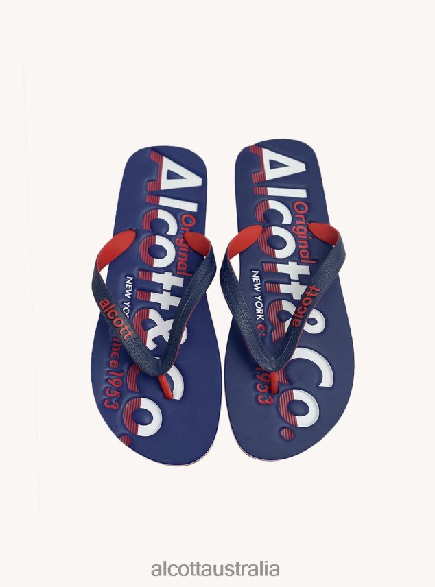 Flip-Flops With Logo Men 2TH442925 BLUE NAVY Alcott Shoes