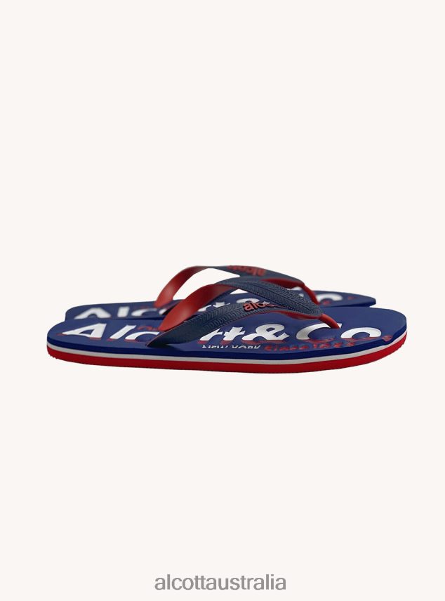 Flip-Flops With Logo Men 2TH442925 BLUE NAVY Alcott Shoes