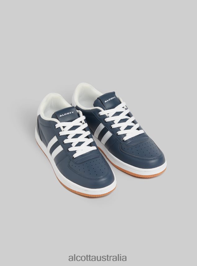 Sneakers Con Bande A Contrasto Men 2TH4421070 NA2 NAVY MEDIUM Alcott Shoes