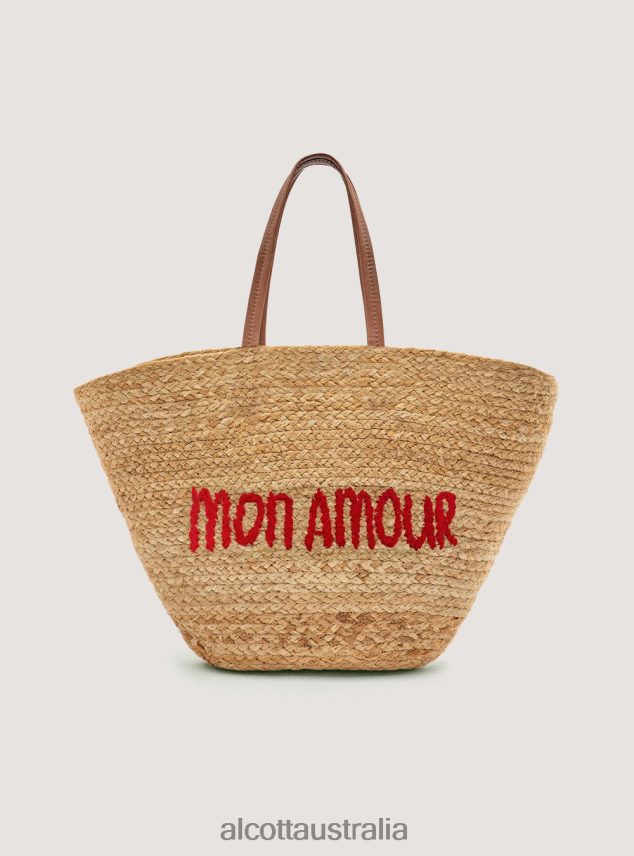 Raffia Bag With Embroidery Women 2TH442237 COMBO 2 Alcott Accessories