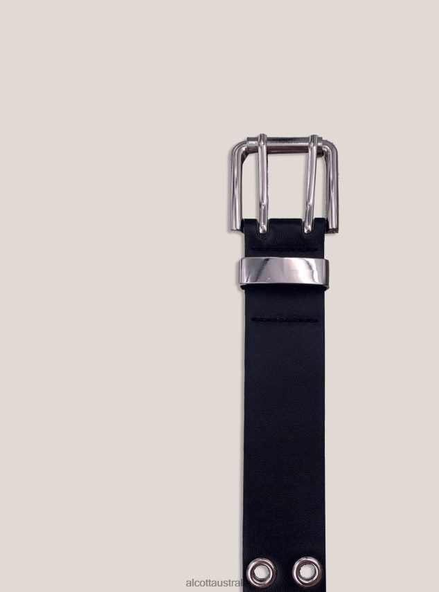 Leather Effect Belt With Metal Eyelets Women 2TH442231 BK1 BLACK Alcott Accessories