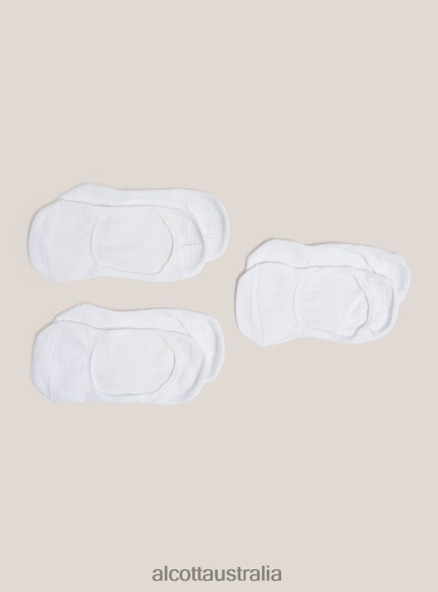 Set 3 Pairs Of Footsies Socks Women 2TH442562 WHITE Alcott Accessories