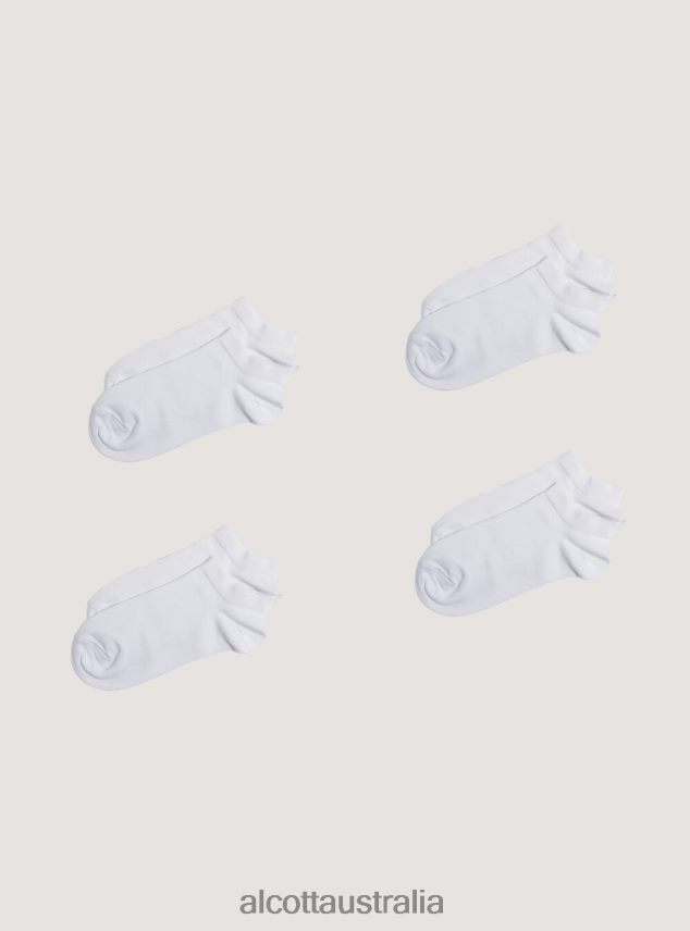 Set 4 Paia Calzini Tinta Unita Women 2TH442368 WH1 OFF WHITE Alcott Accessories