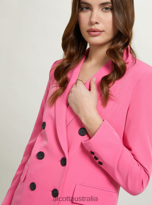 Double-Breasted Blazer Women 2TH44282 FX2 FUXIA MEDIUM Alcott Clothing