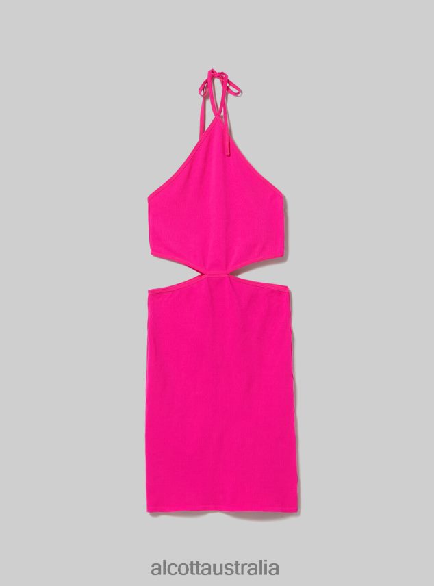 Cut Out Dress With Halter Neckline Women 2TH442185 BK1 BLACK Alcott Clothing