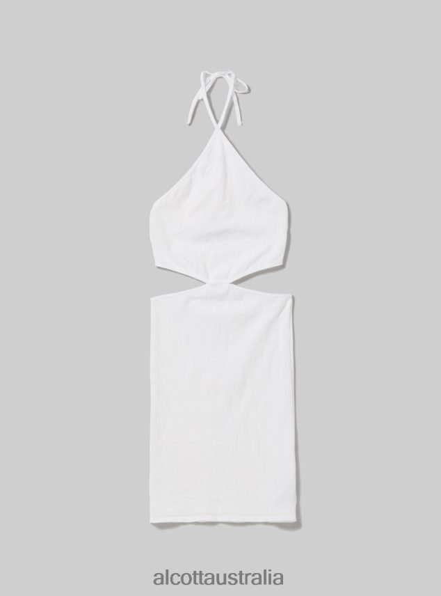 Cut Out Dress With Halter Neckline Women 2TH442428 BK1 BLACK Alcott Clothing