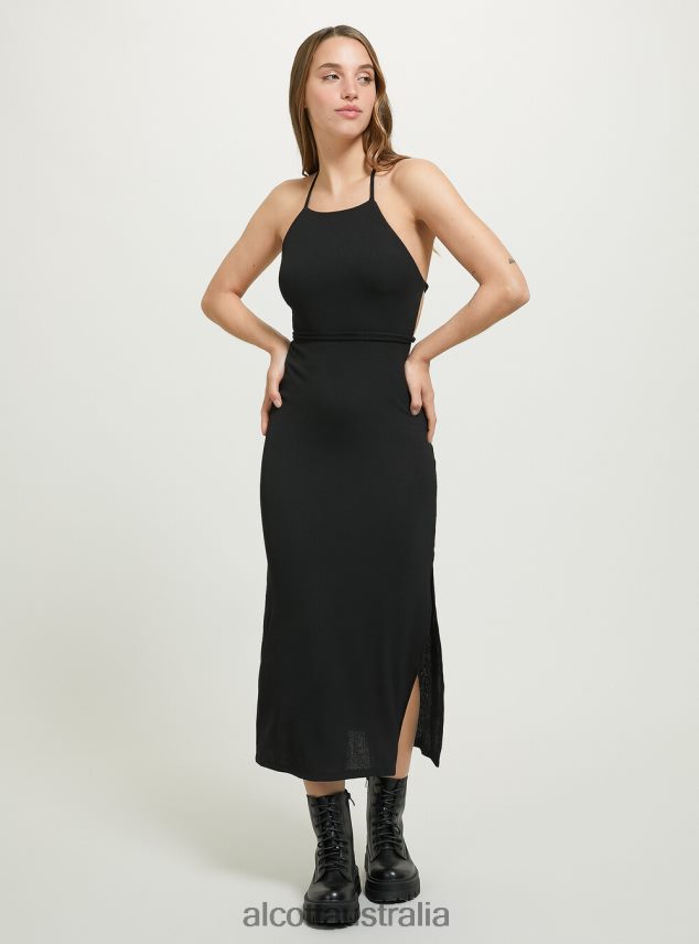 Vestito Lace Up Con Scollo Sul Back Women 2TH44263 BLACK Alcott Clothing