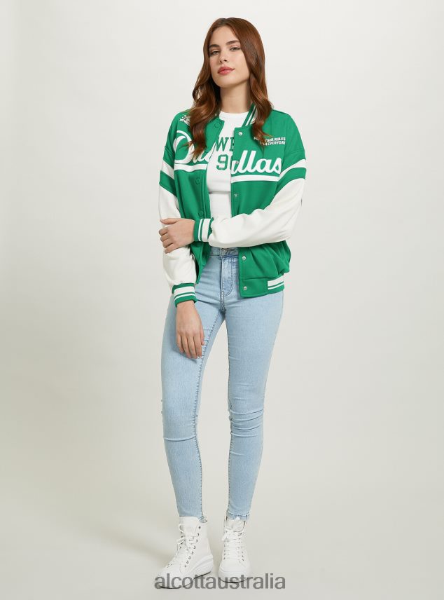 College Bomber Jacket With Print Women 2TH442256 BR1 BROWN DARK Alcott Clothing