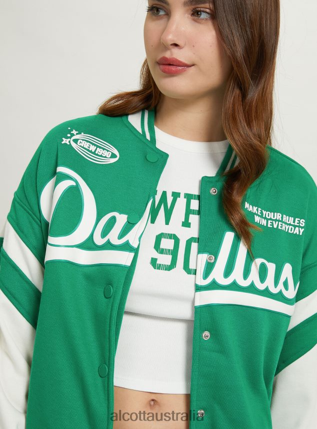 College Bomber Jacket With Print Women 2TH442256 BR1 BROWN DARK Alcott Clothing