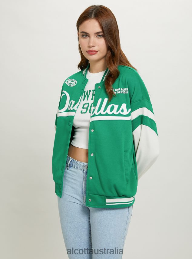 College Bomber Jacket With Print Women 2TH442256 BR1 BROWN DARK Alcott Clothing