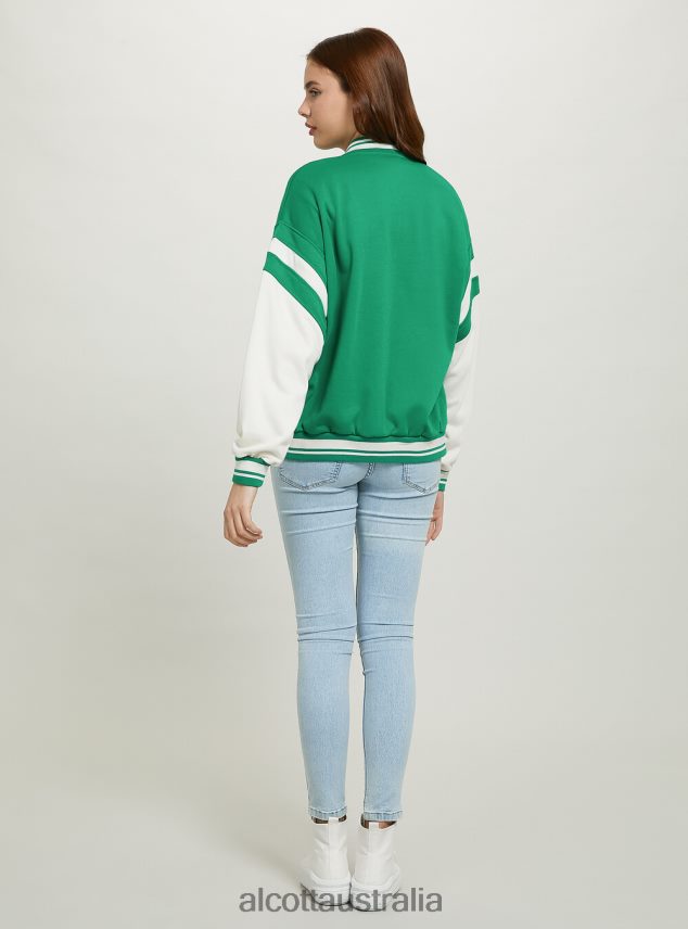 College Bomber Jacket With Print Women 2TH442256 BR1 BROWN DARK Alcott Clothing