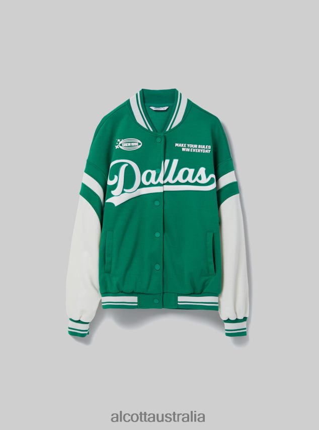 College Bomber Jacket With Print Women 2TH442256 BR1 BROWN DARK Alcott Clothing