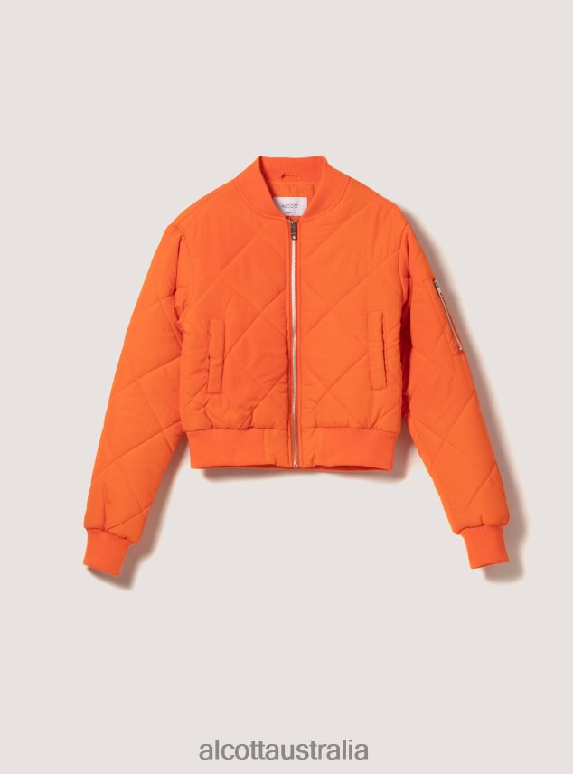 Cropped Bomber Jacket With Recycled Padding Women 2TH442221 BR2 BROWN MEDIUM Alcott Clothing