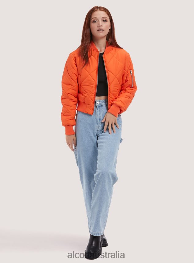 Cropped Bomber Jacket With Recycled Padding Women 2TH442221 BR2 BROWN MEDIUM Alcott Clothing