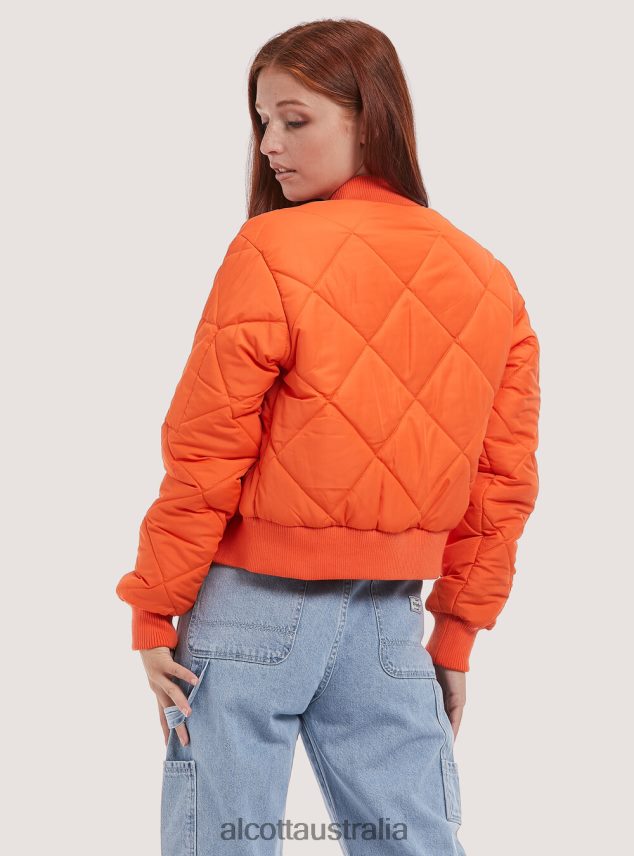 Cropped Bomber Jacket With Recycled Padding Women 2TH442221 BR2 BROWN MEDIUM Alcott Clothing