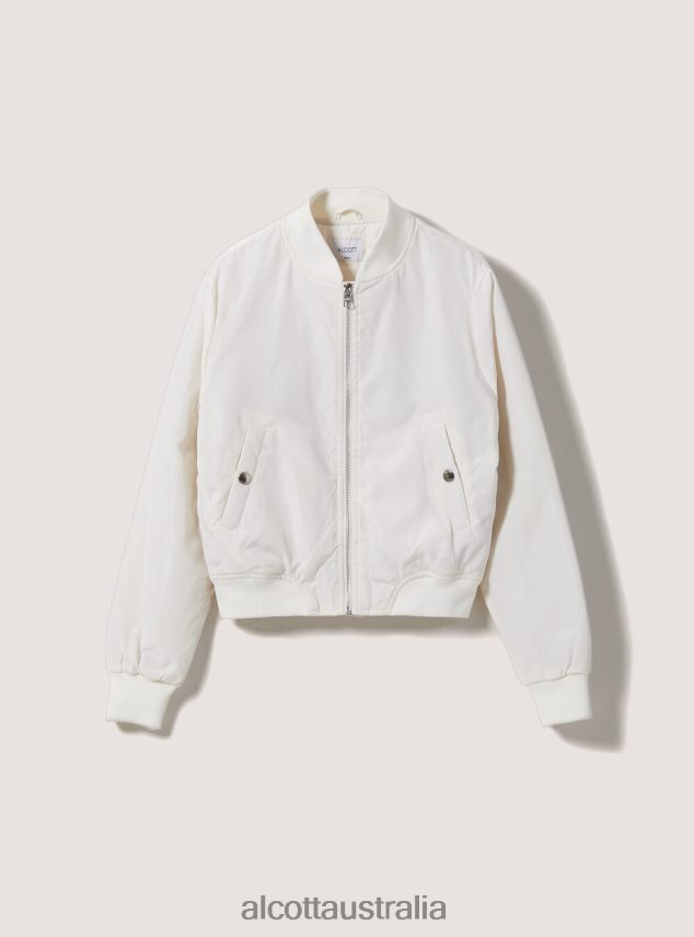 Cropped Bomber Jacket With Recycled Padding Women 2TH44233 BK1 BLACK Alcott Clothing