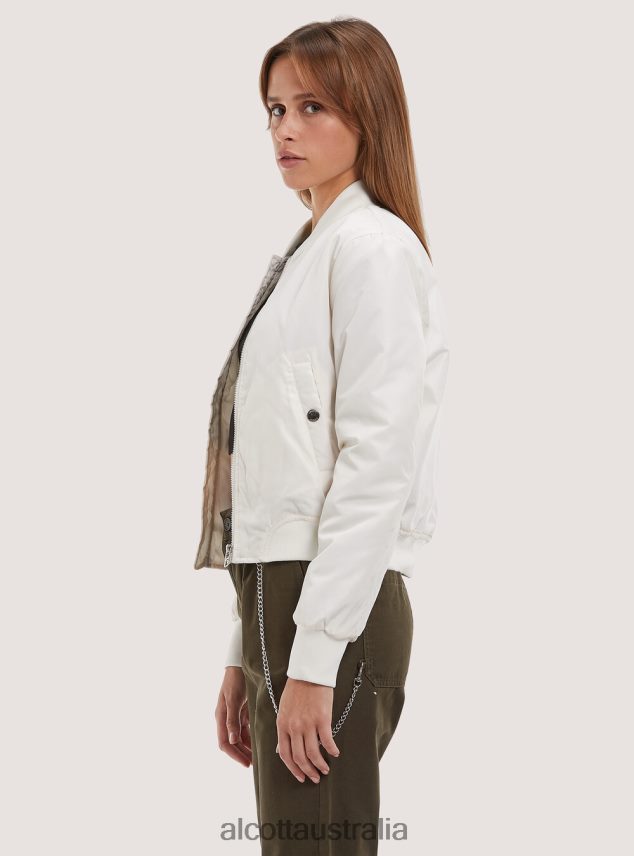 Cropped Bomber Jacket With Recycled Padding Women 2TH44233 BK1 BLACK Alcott Clothing