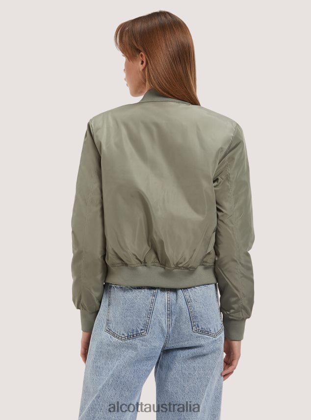 Cropped Bomber Jacket With Recycled Padding Women 2TH442408 BK1 BLACK Alcott Clothing