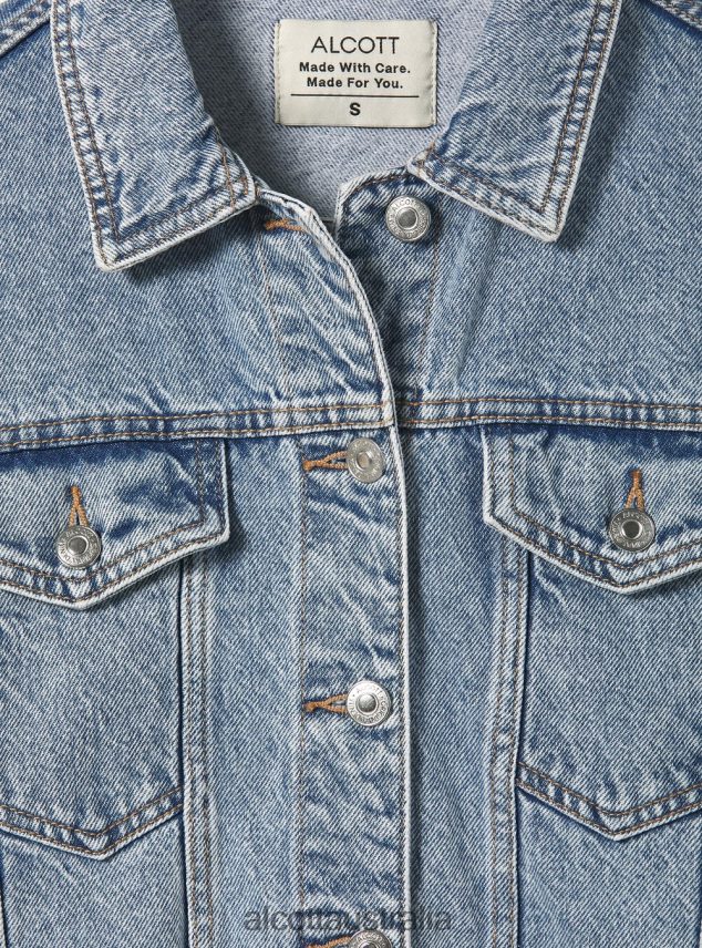 Denim Jacket With Elasticated Waist Women 2TH442490 D006 AZURE Alcott Clothing