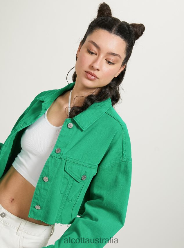 Giubbotto Cropped In Denim Colorato Women 2TH442129 FX2 FUXIA MEDIUM Alcott Clothing